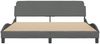vidaXL Bettgestell Dover Dunkelgrau 180x200 cm Stoff 373334 Bild 4