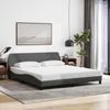 vidaXL Bettgestell Dover Dunkelgrau 180x200 cm Stoff 373334 Bild 1