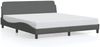 vidaXL Bettgestell Dover Dunkelgrau 180x200 cm Stoff 373334 Bild 2
