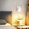 Nettlife Wandstrahler Schwarz Vintage E14 Deckenstrahler Schwenkbar 350° 40W Wandleuchte, Schwenkbar, LED wechselbar, Retro Küchenlampe für Wohnzimmer Schlafzimmer Büro Bild 3