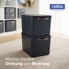 ROTHO Aufbewahrungsbox (Ordnungsboxen im Set, 2er-Set), große Lagerbox ideal für Kleidung, Decken und Haushaltsartikel Bild 3