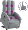 vidaXL Massagesessel mit Aufstehhilfe Hellgrau Stoff 3204104 Bild 2