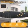 PVC Sichtschutzmatte Balkon Sichtschutz Doppelte Verstärkung Sichtschutzzaun Ohne Bohren Anthrazit, 100x500 cm Bild 4