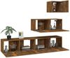 4-tlg. TV-Schrank-Set Räuchereiche Holzwerkstoff [3114651] Bild 4