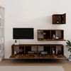 4-tlg. TV-Schrank-Set Räuchereiche Holzwerkstoff [3114651] Bild 3