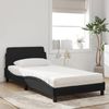 vidaXL Bett mit Matratze "Dover" Schwarz 100x200 cm Samt 3208353 Bild 3