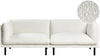 Beliani 'VORGOD' Sofa 3-Sitzer, Bouclé weiß, 221 x 84 x 76 cm Bild 2