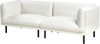 Beliani 'VORGOD' Sofa 3-Sitzer, Bouclé weiß, 221 x 84 x 76 cm Bild 5