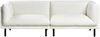 Beliani 'VORGOD' Sofa 3-Sitzer, Bouclé weiß, 221 x 84 x 76 cm Bild 4