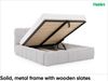 MEBLINI Polsterbett 120x200 mit Lattenrost mit Matratze - SALERNO - Hellgrau Boucle - Bubble Bett - Cloud Bett - Marshmallow Bed - Kopfteil Bett mit Stauraum Bild 3