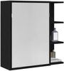 vidaXL Badezimmerspiegelschrank mit Regal mit Tür Schwarz Eichen-Optik 862523 Bild 3