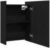 vidaXL Badezimmerspiegelschrank mit Regal mit Tür Schwarz Eichen-Optik 862523 Bild 5