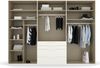 rauch Kleiderschrank; Drehtürenschrank PURISMA, 6-türig, 6 Glastüren, 4 Schubkästen, 4x Alpinweiß, inkl. Innenspiegel und weiteres Zubehör, 301x223x61xcm Bild 5