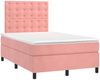 vidaXL Boxspringbett mit Matratze & LED Rosa 120x200 cm Samt 3136358 Bild 3