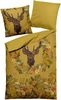DORMISETTE Bettwäsche HIRSCH Satin BL 135x200 cm gelb Bettbezug Bettzeug Bild 1