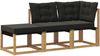 vidaXL Sectional Sofa Einheiten mit Kissen 3 Stück Weiß 901631 Bild 2