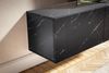 Lowboard Hängend Marmor-Optik Schwarz 160 x 30 x 30 cm TV-Schrank, Design Fernsehtisch mit Klapptüren Modern, Fernsehschrank Wand, TV-Kommode Fernsehkommode zum Aufhängen Bild 5