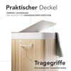 Bambus Wäschekorb 3 Fächer, 150L Wäschesammler mit Deckel & herausnehmbarem Sack Bild 2