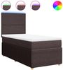 vidaXL Boxspringbett mit Matratze Dunkelbraun 90x200 cm Stoff 3294235 Bild 2