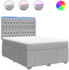 vidaXL Boxspringbett mit Matratze Hellgrau 140x200 cm Stoff 3293998 Bild 2