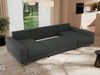 U-förmiges Ecksofa auf goldenen Metallbeinen, mit Schlaffunktion und drei Bettkästen für das Wohnzimmer - DORIAN U - Dunkelgrau Stoff Bild 4