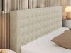 Polsterbett mit Holzlattenrost Doppelbett PAVO CLASSIC, hohe Kopfteil, Bettkasten mit Gasdruckfeder - 200 x 200 cm - Creme Strukture Bild 3