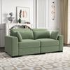 FUROKOY 2-Sitzer Polstersessel Sofa Ecksofa Polstersofa Cord mit Kissen und Armlehnen, Set 1 Teile, 74 x 34,6 x 33,5 Zoll, Grün, Schlafsofa,Einzelsitz Bild 3