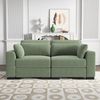 FUROKOY 2-Sitzer Polstersessel Sofa Ecksofa Polstersofa Cord mit Kissen und Armlehnen, Set 1 Teile, 74 x 34,6 x 33,5 Zoll, Grün, Schlafsofa,Einzelsitz Bild 2