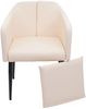 Esszimmerstuhl HWC-H93, Küchenstuhl Lehnstuhl Stuhl ~ Kunstleder creme-beige Bild 2