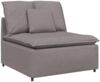 vidaXL Modulares Sofa Mittelmodul mit Kissen Taupe 100 cm 4104422 Bild 2