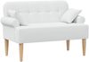 vidaXL Zweisitzer mit Knopfheftung Weiß 120 x 65 x 79 cm Stoff 42041819 Bild 2