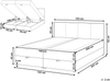 Boxspringbett mit Stauraum Stoff BARONET 160 x 200 cm Taupe Bild 2