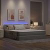 vidaXL LED-Speicherbett mit Matratze Hellgrau 160 x 200 cm Stoff 3371280 Bild 5