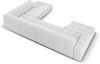 Micadoni Panorama Ecksofa Jennifer 7-Sitzer Rechts Samt Silber Bild 3