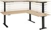 Elektro-Schreibtisch Melanie / Memphis, Holzwerkstoff, Metall, Holzfarben, 185 x 64 x 177 cm Bild 2