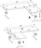 Elektro-Schreibtisch Melanie / Memphis, Holzwerkstoff, Metall, Holzfarben, 185 x 64 x 177 cm Bild 4