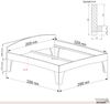 Holzbett (Fichte) "Rosi" 200 x 220 cm 58 cm mit Kopfteil Massivholzbett Bett Bild 5