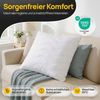 LILENO HOME Kissen 65x65 (1er Set) – 95 °C waschbar, Oeko-Tex & Made in DE – Allergiker Kopfkissen 65x65 anpassbar für himmlischen Schlaf – Haut schmeichelndes & geruchsfreies Pillow Bild 4