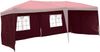 2er Set Seitenteile für Pavillon 3x3m Fenster Seitenwand Faltpavillon Partyzelt Burgundrot Bild 1