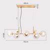 ZMH LED Pendelleuchte E27 Glas Kugel Gold Hängellampe Wohnzimmer Schlafzimmer Innenlampe Bild 4