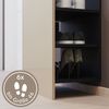 Magnolia Home Garderoben-Set Garderobenpaneel Urban 3 Haken Garderobenstange 6 Paar Schuhe lackiert Bild 3