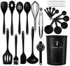 HEYHIPPO Küchenorganizer-Set Silikon Küchenutensilien Set 32-tlg. hitzebeständig & spülmaschinenfest, (Inklusive Löffel, Spatel, Siebe, Schneebesen usw, Küchenspatel Löffel Suppenlöffel Set,kratzfest und antihaftbeschichtet), Silikon Küchenhelfer, schü... Bild 3