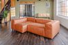 KAWOLA Sofa MIA Modulares Sofa 6-tlg. Lederfaserstoff cognac 72 x 120 x 306 cm Bild 2