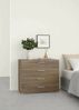 Dmora Kommode Arwen, Mehrzweckkommode, Schlafzimmerkommode, Schrank mit Schubladen, 80x40 h68 cm, helle Eiche Bild 2