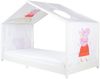 roba Bezug für Montessori Hausbetten 90 x 200 cm im Peppa Pig Design - Passendes Zubehör zum Umbau in Himmelbett - Inkl. 3 Aufbewahrungstaschen & Dachfenster Bild 2