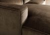 Ecksofa 304x164x69 Ottomane links Cord taupe VALENCIA Bild 5