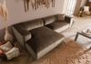 Ecksofa 304x164x69 Ottomane links Cord taupe VALENCIA Bild 2