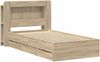 vidaXL Bettgestell mit Stauraum Sonoma-Eiche 75x190 cm Holzwerkstoff 3433995 Bild 3