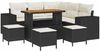 vidaXL Gartensofa-set mit Kissen 9 pcs Schwarz und Creme Poly-Rattan 3363960 Bild 2