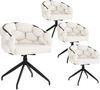 4 Drehstühle Set, 45x44x77,5 cm, Beige Samt, 360° drehbar, Bubble Design Bild 3